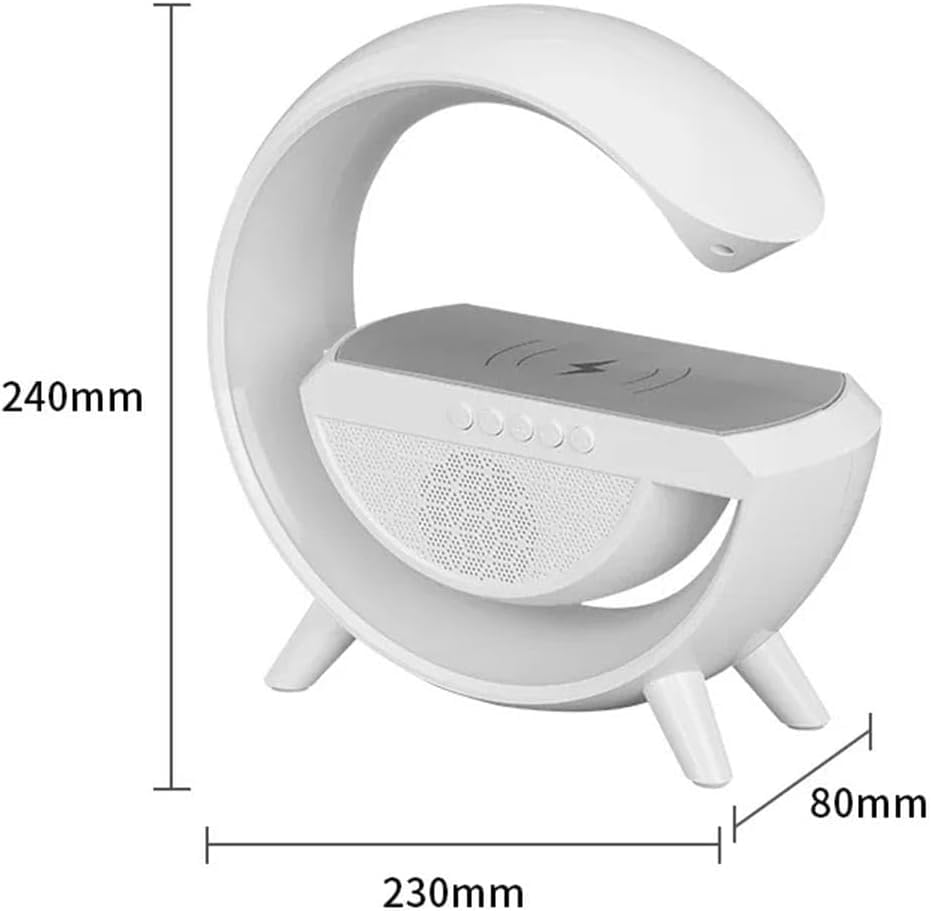 Bluetooth Speaker & FM Radio With Wireless Mobile Charger, LED Table Lamp Color Changing Rechargeable Desk Lights Code : 4147