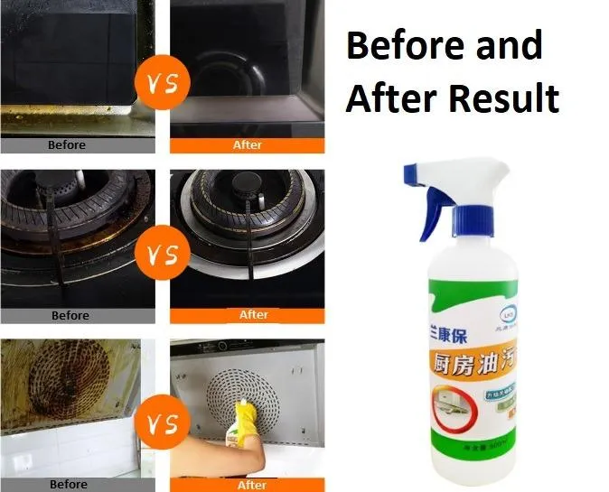 Kitchen Hood & Tiles Cleaner Spray Combo Pack - (500+500) ML