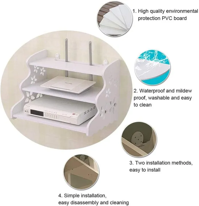 Wall In Wall Router Stand (3 layer)
